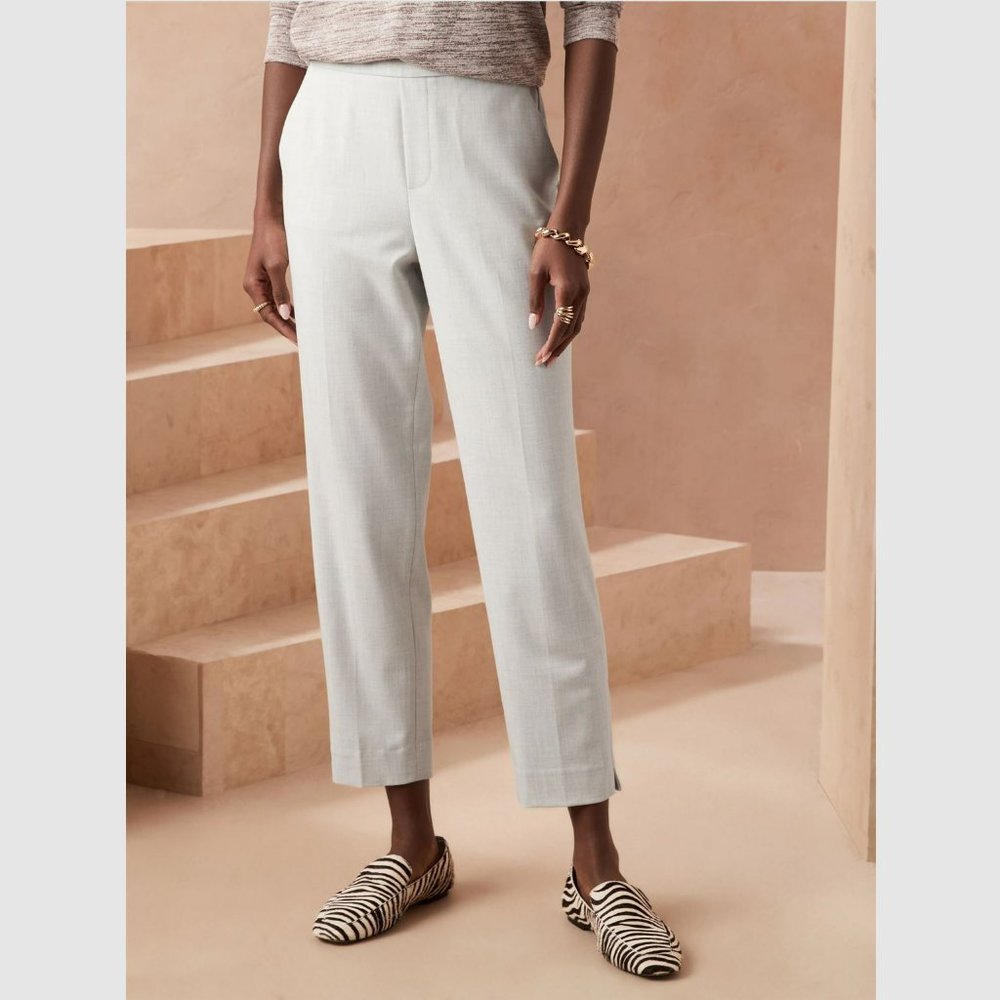 Banana Republic Women’s Pant  Sz 34/18 Light Heather Gray Hayden Taper